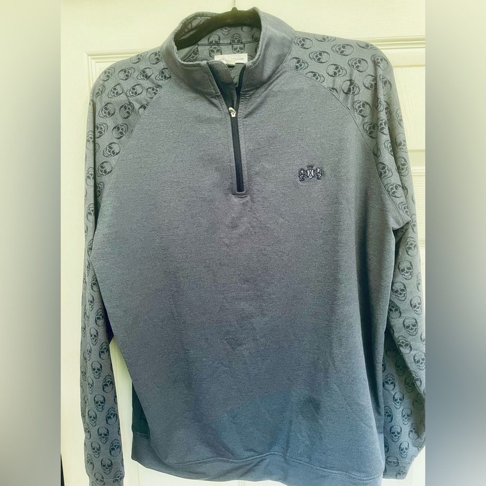 Peter Millar navy blue Skull Zip-Up